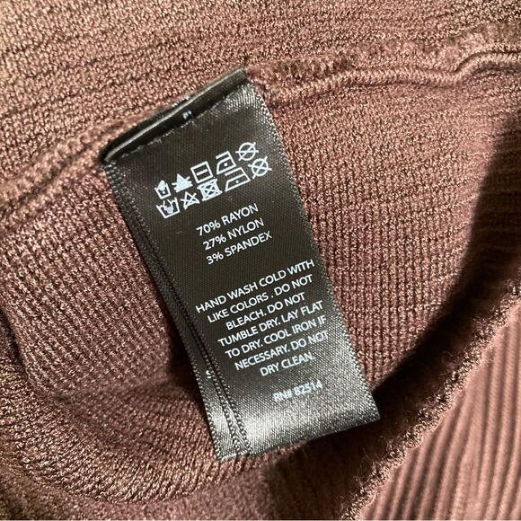 NWT House of Harlow 1960 Sleeveless Brown Ribbed Sweater Dress Bodycon Size XL - Picture 8 of 9